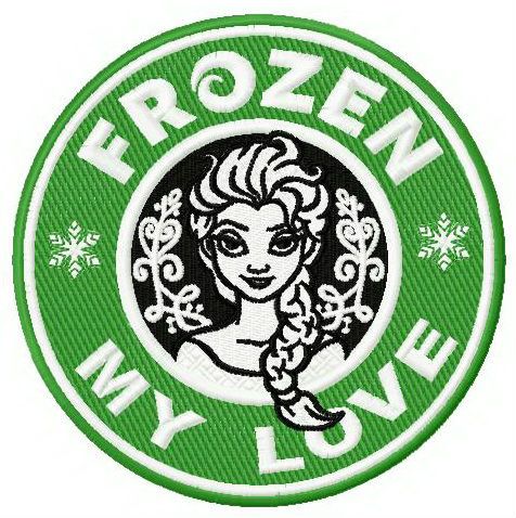 Frozen my love machine embroidery design