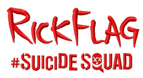 Suicide Squad RickFlag 3 machine embroidery design