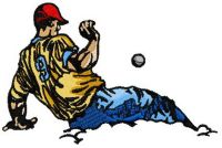 Baseball player 6 embroidery design