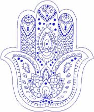Palm Hamsa embroidery design