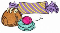 Sweet candies embroidery design