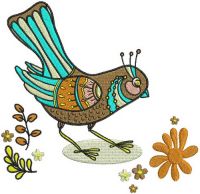 Fabulous bird 3 embroidery design