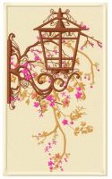 Oriental lantern 3 embroidery design