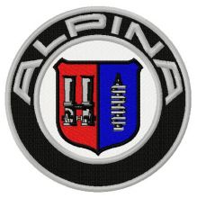 Alpina logo embroidery design