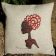 African beauty embroidery design on pillowcase