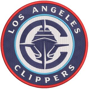 Los Angeles Clippers logo 2024 embroidery design