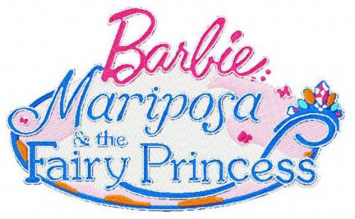 Barbie Mariposa and the Fairy Princess machine embroidery design