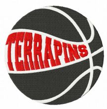 Maryland Terrapins basketball logo embroidery design