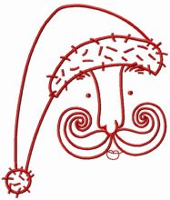 Santa's face 6 embroidery design