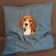 cushion with American Beagle embroidery design
