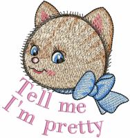 Tell me I'm pretty embroidery design