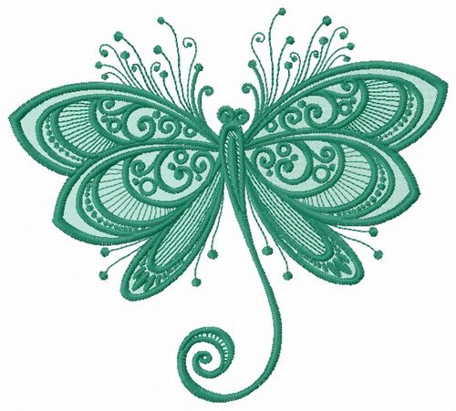 Funny butterfly machine embroidery design
