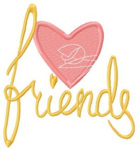 Friends 2 embroidery design