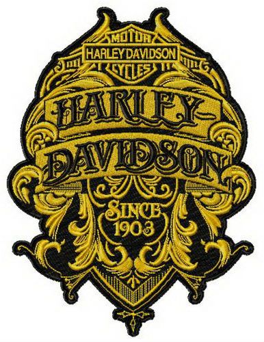 Harley-Davidson since 1903 machine embroidery design
