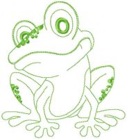 Kleiner süßer Frosch, kostenloses Stickdesign