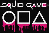 Squid game black variant embroidery design