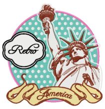 America embroidery design