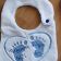 Baby bib with Mama Papa foots free embroidery design