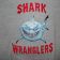 Shark on t-shirt embroidered