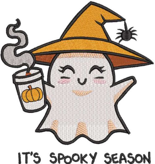 Its spooky season embroidery design
