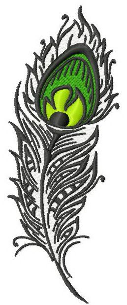 Feather 11 machine embroidery design