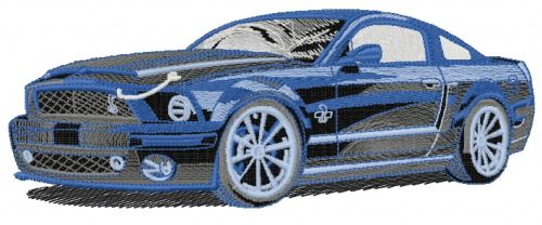 Shelby GT500 car 2 machine embroidery design