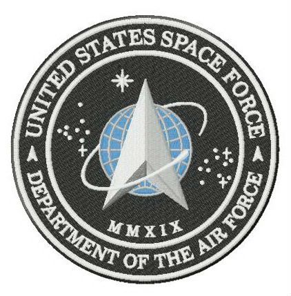 United States Space Force logo machine embroidery design