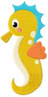 Baby seahorse free embroidery design