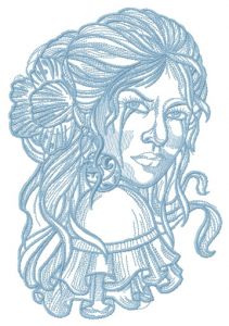 Spanish beauty 3 embroidery design