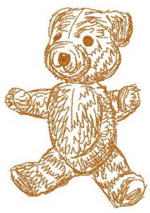 Old bear toy 8 embroidery design