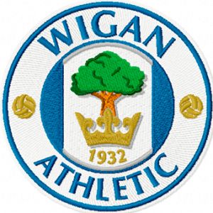 Wigan Athletic logo embroidery design