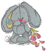 Bunny Excuse me embroidery design