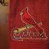 Embroidered St Louis Cardinals logo design on towel