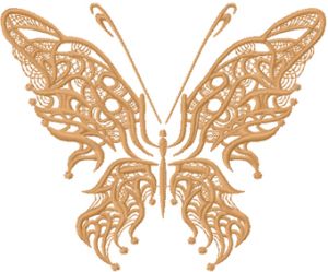 Fantastic butterfly Old Clown embroidery design