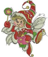 Christmas elf embroidery design