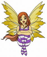 Sad fairy 2 embroidery design