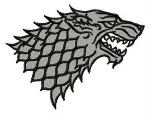 Direwolf Winter is Coming embroidery design