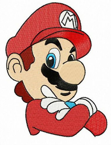 Nintendo Mario machine embroidery design