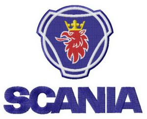 Scania AB alternative logo embroidery design