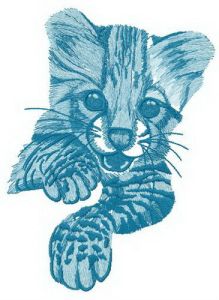 Predator newborn embroidery design