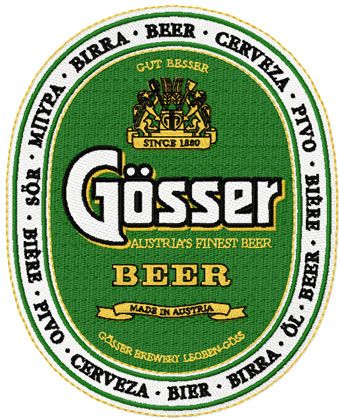 Gosser beer logo machine embroidery design