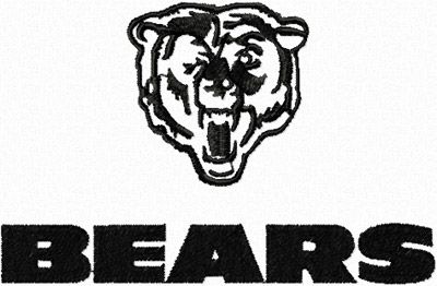 Bears logo machine embroidery design