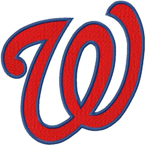 Washingto Nationals classic logo embroidery design