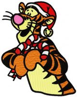 Christmas Tigger embroidery design