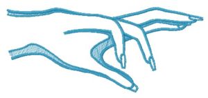 Woman's hand embroidery design