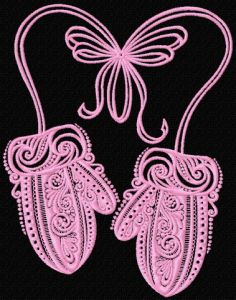Mittens embroidery design