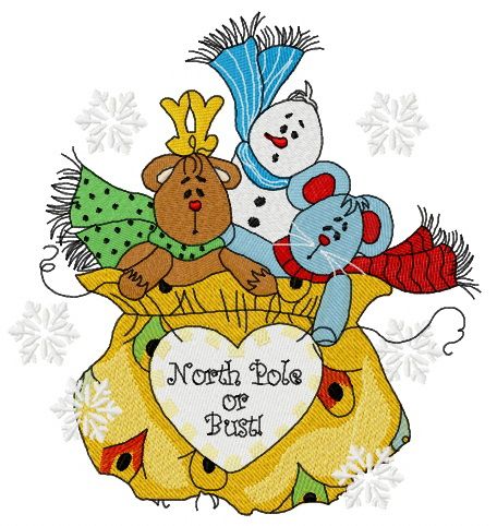 Presents from the North Pole 2 machine embroidery design