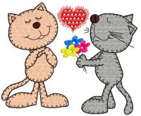 Cat's love free embroidery design