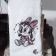 Towel with Goofy baby girl sitting embroidery design