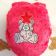 Teddy bear happy Christmas design on embroidered nappy cover